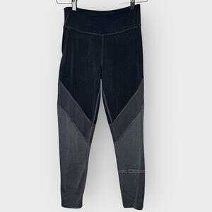 Beyond Yoga Space Dye Midi Leggings XS Black Gray High Waist Athleisure